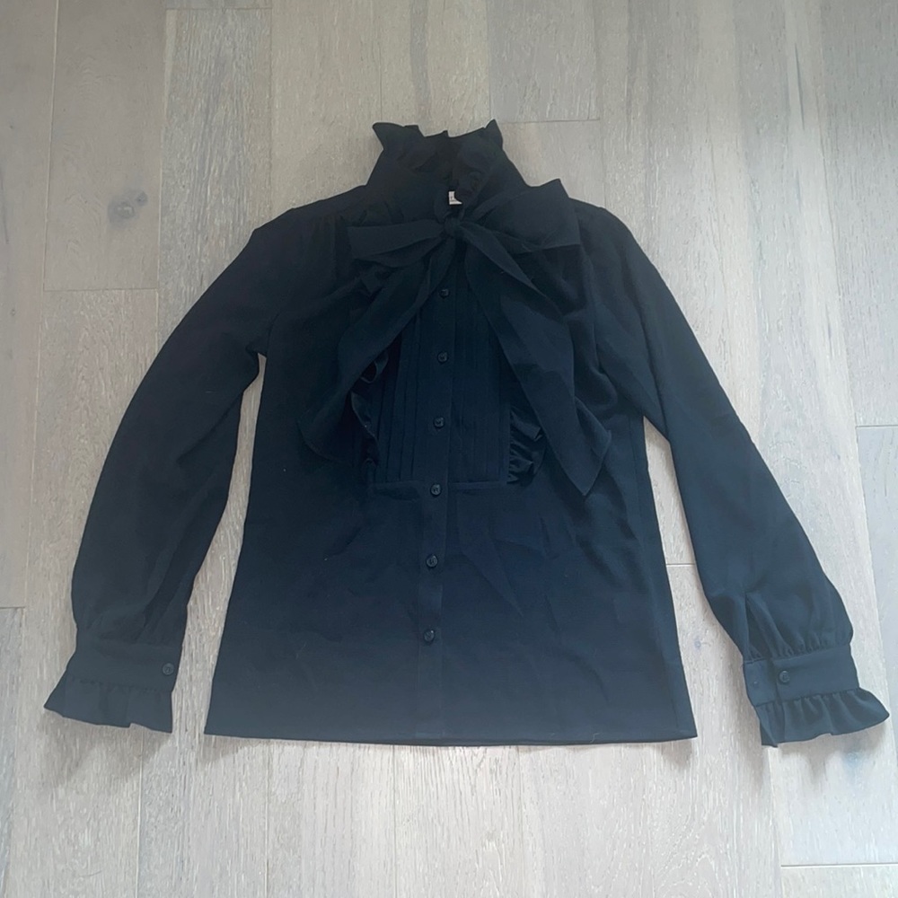 Black Ruffle Dress Shirt